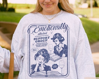 Emotionally Attached To Fictional Characters Bookish Sweatshirt Morally Grey Fantasy Romance Reader Gift Hoodie Enemies To Lovers Bookworm