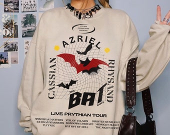 ACOTAR Bat Boys Band Style Sweatshirt Velaris Night Court Lizenz SJM Merch Rhysand Cassian Azriel Illyrian Krieger Crescent City Hoodie