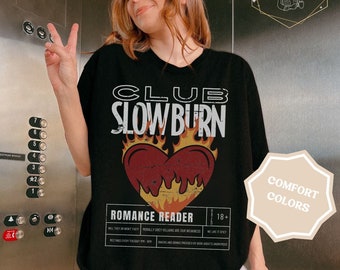 Bokklubbskjorta för lång tid att bränna Romantikläsare Bokklubb Bokälskare T-shirt Bokälskare Bokflicka Moralsk grå Bokälskare Bokälskare Gåva