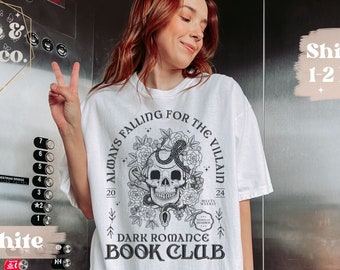 Camisa do clube do livro de romance escuro moralmente cinza tripulação gola obscena leitor moletom vilão amante camisa vintage bookish presente para amante do livro leitor camiseta