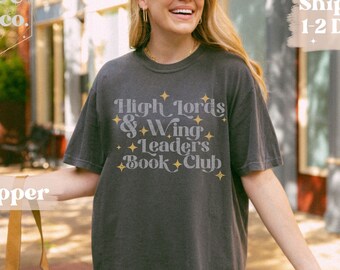 High Lord and Wingleader Book Club Tshirt, Fantasy Bookish Merch, Gift for Reader Shirt Smut Dark romance Romantasy Booktok Reading Bookworm