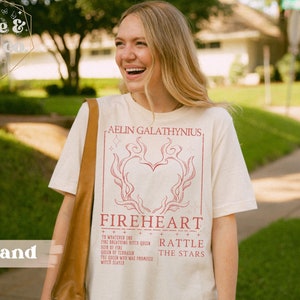 Aelin Galathynius Shirt Fireheart Terrasen Shirt Licensed Throne Of Glass Merch SJM Universe Rowan Whitethorn Kingsflame The Thirteen Gift
