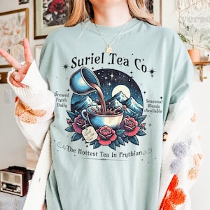 Suriel Tea Co Shirt ACOTAR Licensed SJM Merch Comfort Color Velaris T-Shirt A Court Of Thorns and Roses Shirt Bookish Shirt Book Lover Gift
