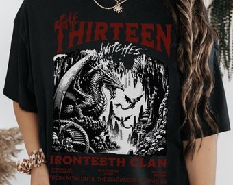 The Thirteen Shirt Comfort Colors Throne Of Glass T-Shirt Licensed SJM Merch Manon Blackbeak Ironteeth Witches Terrasen Bookish ACOTAR Shirt