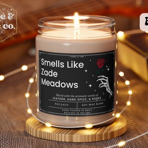 Zade Meadows Candle, Officially Licensed H.D. Carlton Merch, Haunting Adeline Cat and Mouse Duet, Bookish Soy Candle, Book Lover Gift