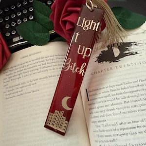 Officially Licensed Crescent City Bookmark Bryce Danika Light It Up SJM Merch ACOTAR Handmade Resin Bookmark Book Lover Gift Bookish Decor