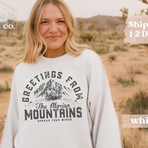 ACOTAR Sweatshirt Illyrian Mountains, Licensed SJM Universe Merch, Velaris Night Court, Rhysand Feyre Cassian Bookish Shirt Gift For Her