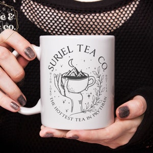Suriel Tea Co ACOTAR Mug Bookish Coffee Mug SJM Licensed Book Lover Gift Coffee Cup For Bookworm Booktok Bookstagram YA Fantasy Merch