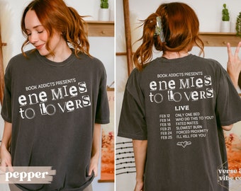 Enemies To Lovers Shirt Book Tropes T-Shirt Bookish Morally Grey Romantasy Sweatshirt Smut Reader Dark Romance Shirt Book Lover Gift For Her