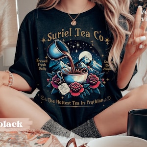 Suriel Tea Co Shirt ACOTAR Licensed SJM Merch Comfort Color Velaris T-Shirt A Court Of Thorns and Roses Shirt Bookish Shirt Book Lover Gift