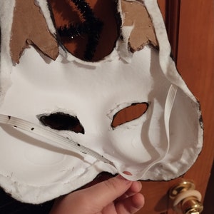 Brown and Caramel Rabbit mask image 4