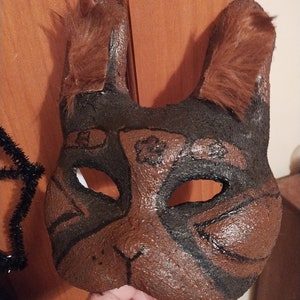 Brown and Caramel Rabbit mask image 2