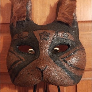 Brown and Caramel Rabbit mask image 3