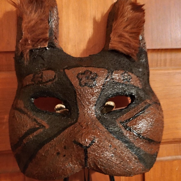 Brown and Caramel Rabbit mask