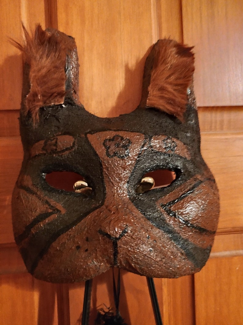 Brown and Caramel Rabbit mask image 1