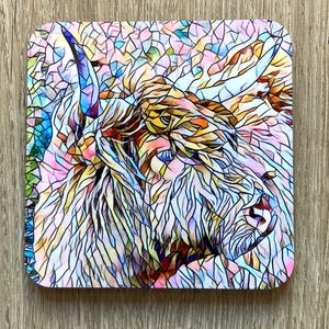 Scottish Highland Cow Cork-back Coaster