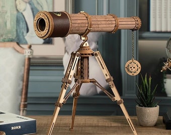 Holzpuzzle Monokular-Teleskop-Puzzle-Zusammenbau, tolles Geschenk für Kinder und Erwachsene, Holz-Teleskop