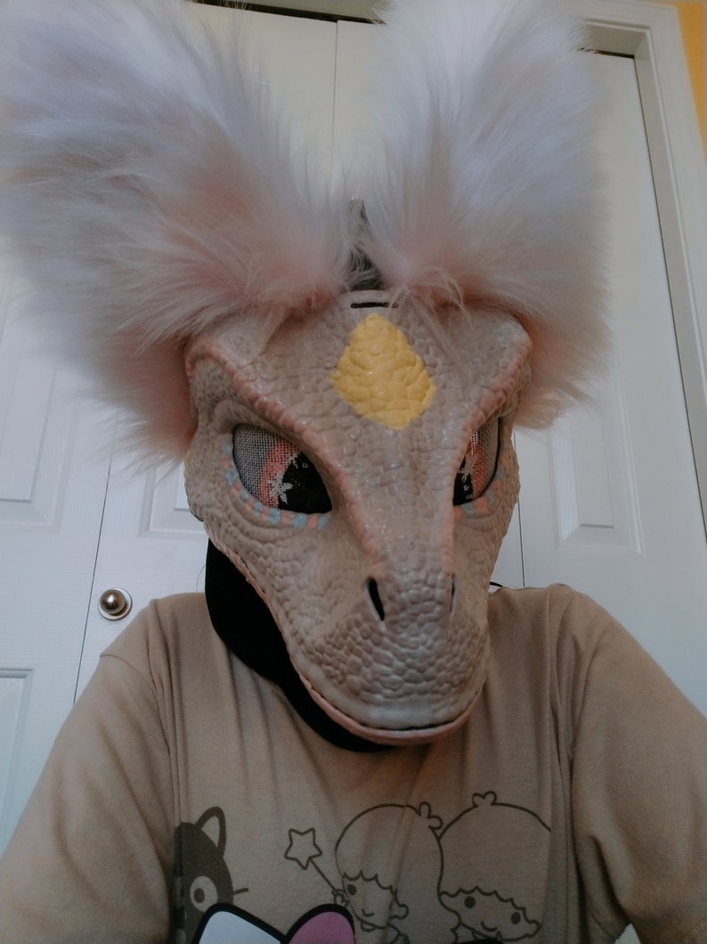 Premade Dino Mask With Ears read Description Before Buying Etsy