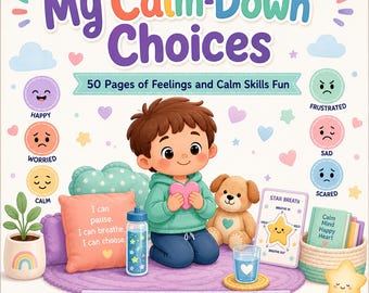 Calm-Down Pack - My Calm-Down Choices - Pages 50 - Age : 3-5 - Digital Product