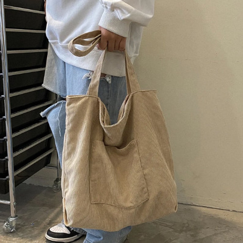 SIYDYRIT Aesthetic Canvas Tote Bag With Zipper - Large Cute Shoulder Bag For Work, School & Shopping - View #7