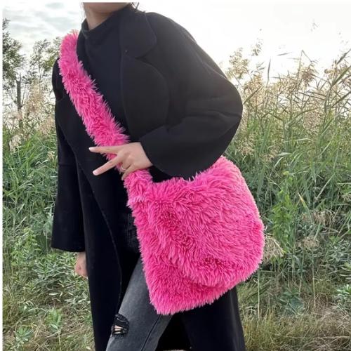 Pink Fur Tote Bag - Etsy