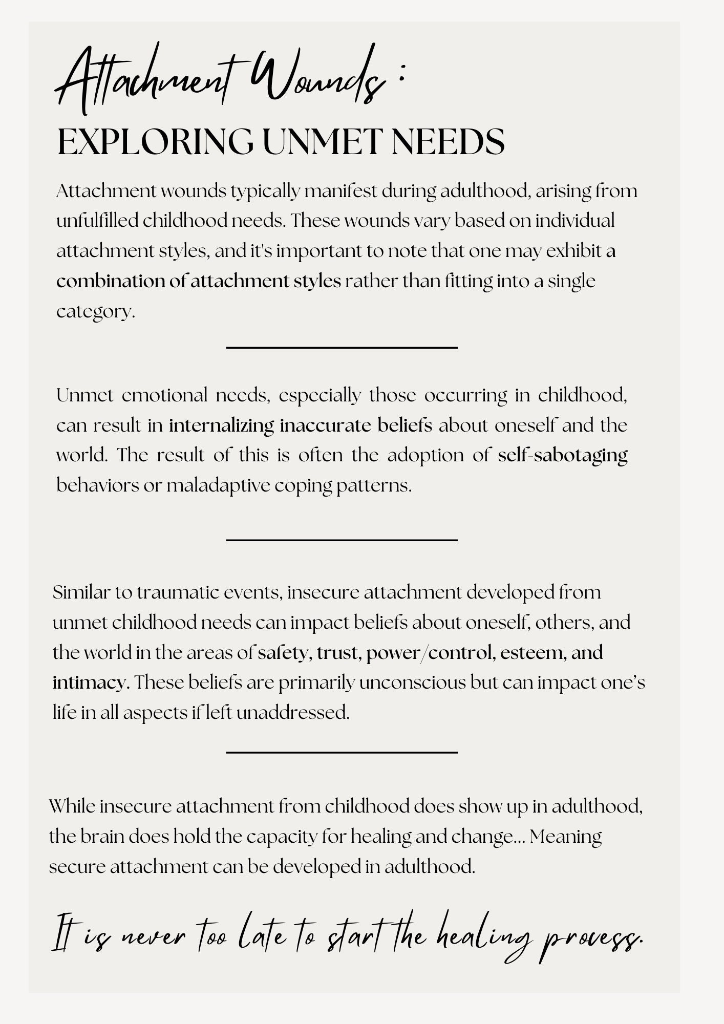 Attachment Wounds Healing: From Survival Strategies to Secure ...