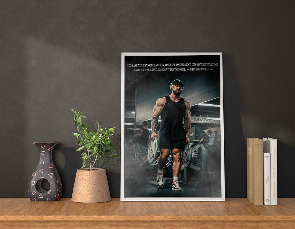 2x Gym Posters Printable Cbum Poster Chris Bumstead Art Motivation