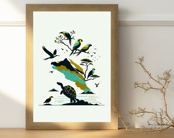 Galapagos Islands - Tribute to Darwin. Instant Download for Inspiring Decor