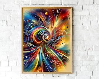 The Particle Dance - Exploring the Subatomic World. Digital Art Download.