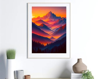 Morning Mirage - Mystical Sunrise. Digital Art to Download