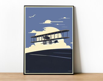 The First Flight - Tribute to the Wright Brothers. Instant Download for Innovative Decor