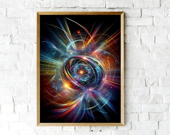 Secrets of the Universe - Particle Physics Explored. Digital Art Download.