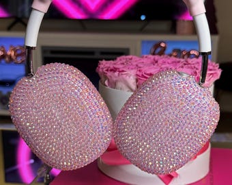 Light Pink Jelly Rhinestone Airpods Max Case