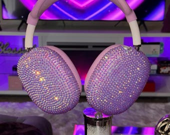 Purple Jelly Rhinestone Airpods Max Case