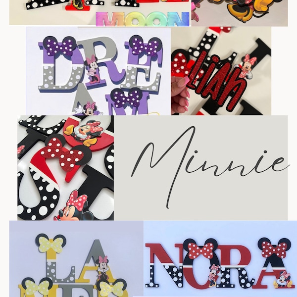 Party Minnie Mouse Decorative Nursery Party Letters Fun Decoration for Kids Bedroom Minnie Decor