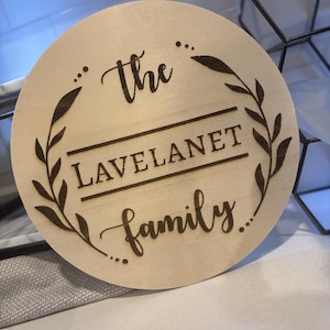 Family Sign for Home Wooden Family Name Sign Rustic Engraved Family Plaque Last Name Established Sign Custom Anniversary Wall Art for Home