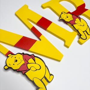 Winnie the Pooh Decorative Letters Wall Art Winnie the Pooh Customized Name Sign Fun Party Decoration Kids Winnie the Pooh Room Wall Art