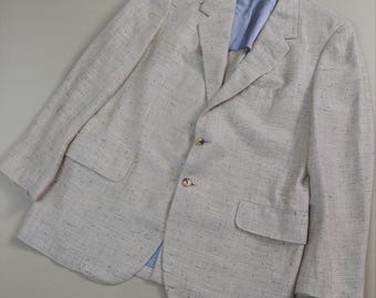 Oxxford Kleidung Sportmantel Herren 42 Beige Reine Seide Vintage Neiman marcus Luxus