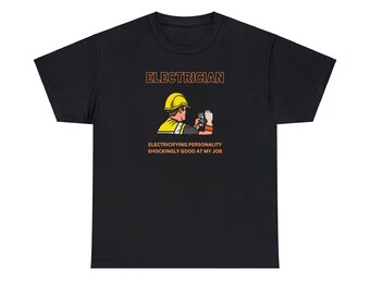 電気技師ユニセックスヘビーコットンTシャツ