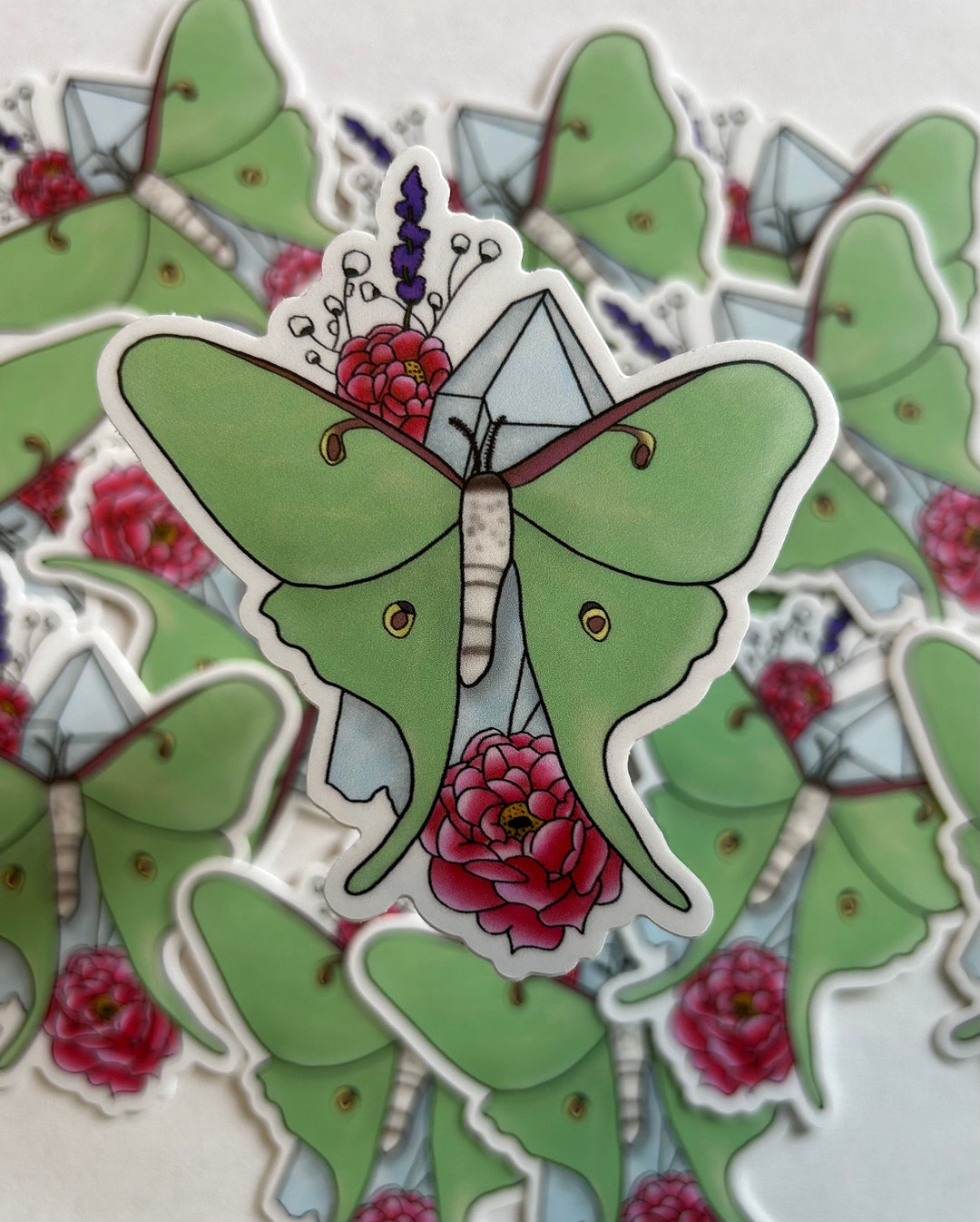 3in Luna Moth Matte Vinyl Sticker - Etsy