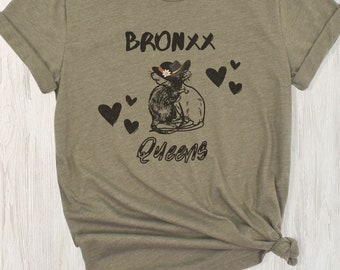 zNew York Borough Rat T-SHIRT, BRONX and QUEENS  Rat T-Shirt, New York couples T-Shirt, Valentines t-shirt, Gift for rat lovers, nyc rat tee
