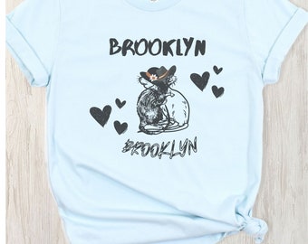 zNew York  Borough Rat T-SHIRT,  BROOKLYN  Rat T-Shirt , New York couples T-Shirt, Valentines t-shirt, Gift for rat lovers, nyc rat t-shirt