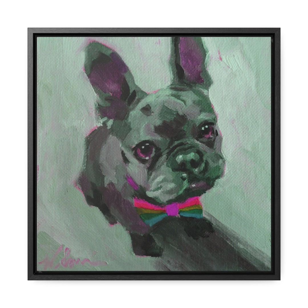 Framed Stylish Frenchie Wall Decor