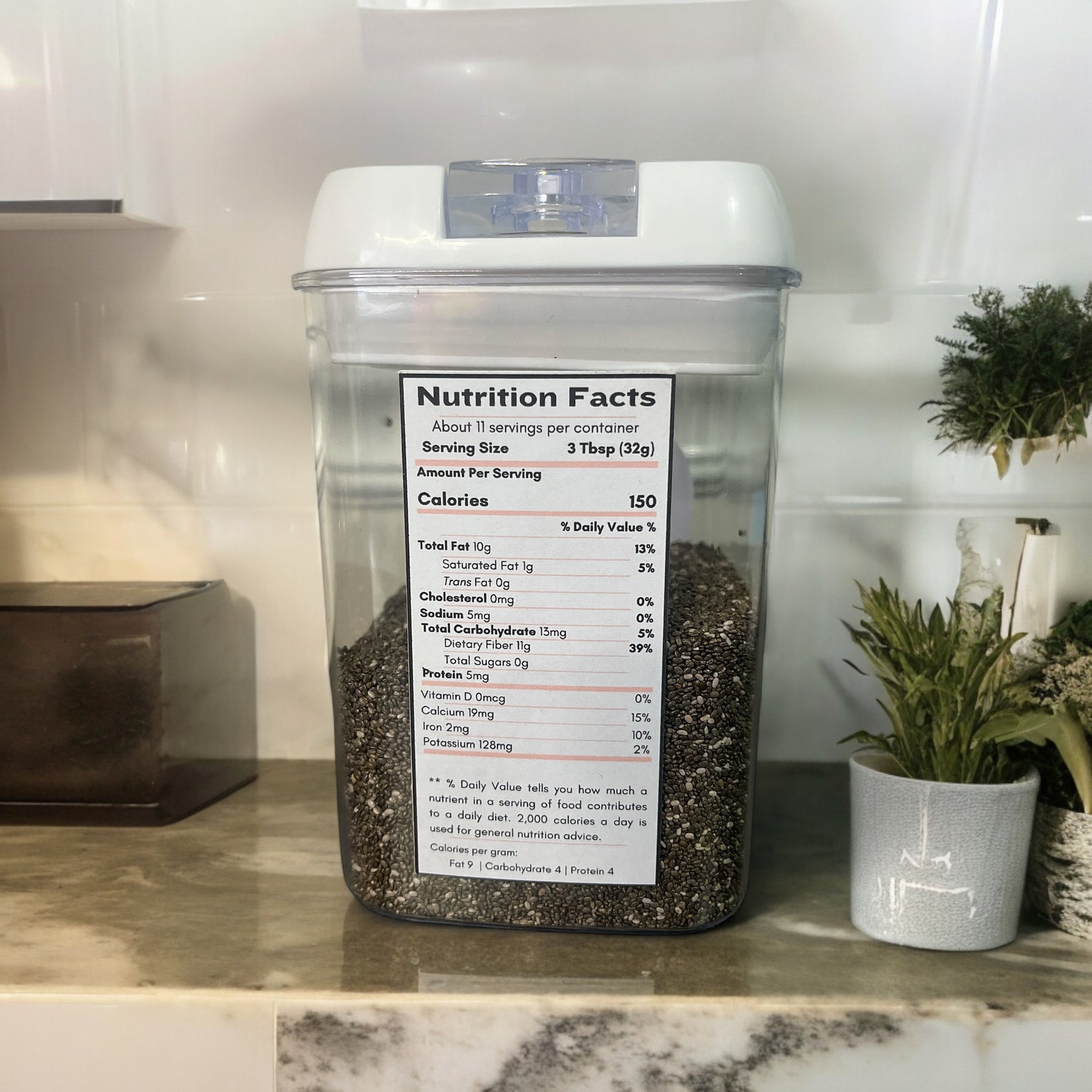 Editable Nutritional Facts Table Template | Canva | Multiple Formats