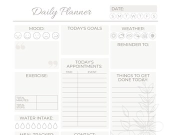 Daily Self-care Checklist Printable - Etsy