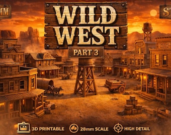Fichiers STL Wild West Town : 28 mm Frontier Terrain for D&D, PARTIE 3