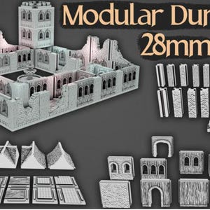 Construction de donjons modulaires du MDN - Fichiers STL 28 mm | Tuiles de donjon imprimables pour DnD, Pathfinder, TTRPG