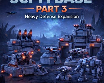 Modular Sci-Fi Base Terrain – Part 3 | 28mm STL Files (Digital Download)