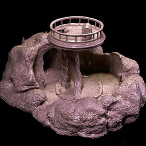 3D Printed Cave Hideout | Tabletop RPG Terrain | DnD, Pathfinder, Wargaming