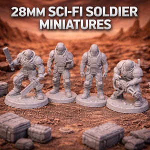 Modular Sci-Fi Base Terrain – Part 1 | 28mm STL Files (Digital Download) image 2